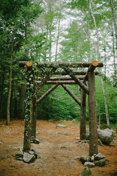 Hardy Farm Wedding, Fryeburg Maine, Backdrop With Flowers, Wedding Trellis, Diy Arbour, Rustic Arbor, Rustic Bohemian Wedding, Outdoor Improvements, Arbor Ideas