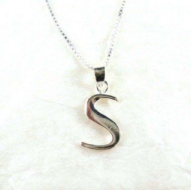 Sterling Silver Initial Pendant Charm Necklace, Silver Charm Necklace With Initial Pendant And Dangling Charms, Silver Letter Charm Necklace For Birthday, Silver Initial Letter Charm Necklace, Sterling Silver Initial Pendant Charm Necklace With Dangling Charms, Silver Initial Charms, Sterling Silver Initial, Initial Jewelry, Letter Charms