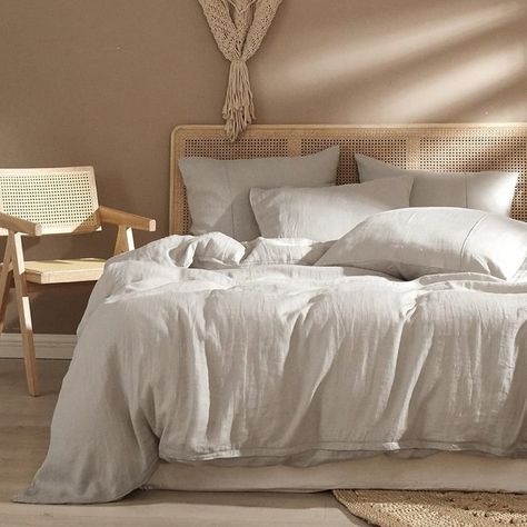 The Best Duvet Covers on Amazon | Hunker Beige Duvet Covers, Washed Linen Duvet Cover, Pure Linen Bedding, Boho Duvet Cover, Boho Duvet, Linen Duvet Cover, Duvet Bedding Sets, Bed Linen Sets, Linen Duvet Covers