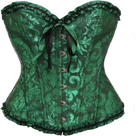 Get ready to rock the Gothic look with our latest arrivals! Our collection includes floral lace satin overbust corsets in dark green and pink and faux leather high waisted skirts in brown. Perfect for parties, Halloween and Renaissance fairs. Available in sizes L to XXL. #gothic #steampunk #punks #renaissance #halloween #corset #skirt #laceup #fauxleather #satin #vintage #strappy #womenfashion #bslingerie #scarletdarkness Dark Green Corset, Dark Green And Pink, Halloween Corset, Dark Green Vintage, Waisted Skirts, Gothic Floral, High Waisted Skirts, Gothic Looks, Corset Skirt