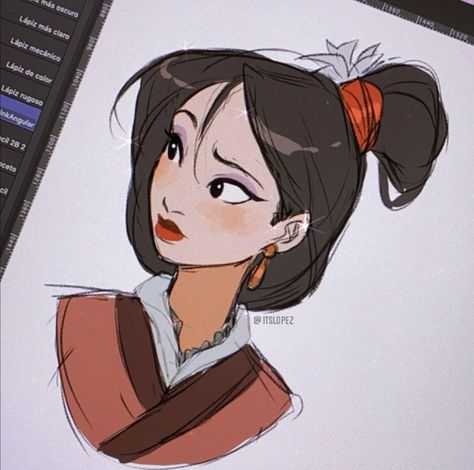 Laia Lopez, Winter Jasmine, Punk Disney Princesses, Disney Mulan, Mulan Disney, Disney Artwork, Princesa Disney, Sketch Ideas, Pinturas Disney