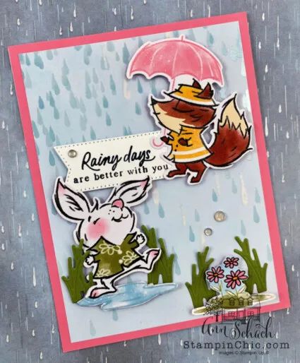 Rainy Days Are Better With You - The Stampin' Schach Stampin Up Rainy Days, O Happy Day, Card Playing, Better With You, Paper Pumpkin Stampin Up, Make Your Own Card, My Turn, Hello Cards, Designer Paper