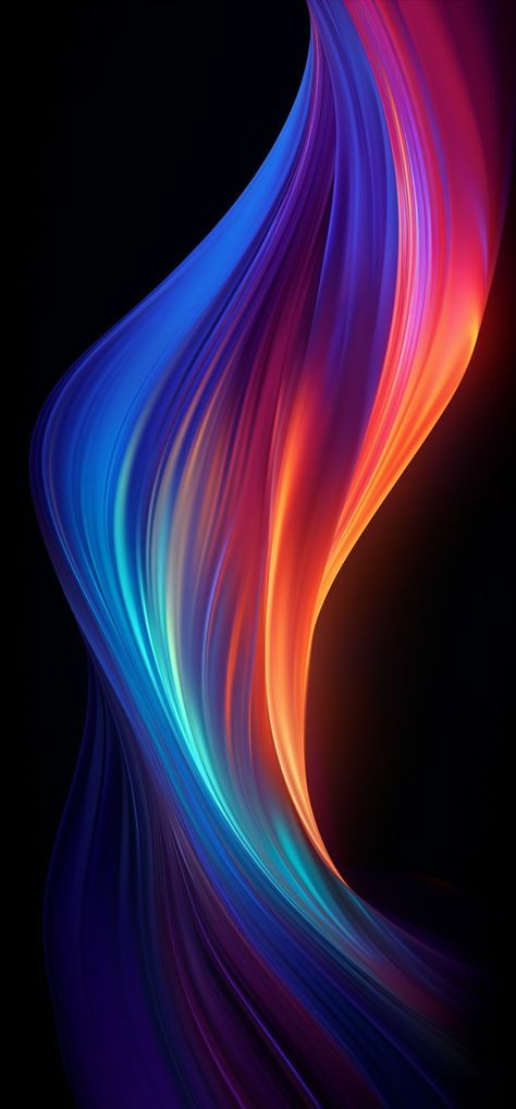 Abstract fluid holographic iridescent neon  wave in motion on black background Ribbon Wallpaper, Fluid Background, Holographic Iridescent, Fluid Art, Art Class, Art Classes, Black Background, Black Backgrounds, Motion