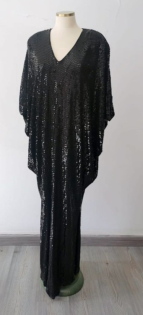 black sequin kaftan long evening dress Sequin Kaftan Dress, Kaftan Dress Pattern, Sequin Kaftan, Long Evening Dress, Black Sequin Dress, Kaftan Dress, Evening Dresses Long, Black Sequins, Dress Pattern