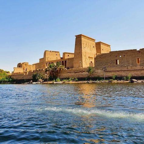 This temple was moved on this island when Aswan high dam was built Temple, Building, Water, Quick Saves