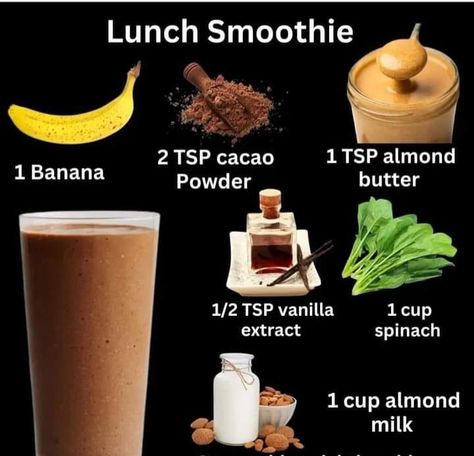 #ctto - Floravelle Oppus Chocolate Chip Smoothie, Cacao Smoothie, Banana Butter, Lunch Smoothie, Fruit Smoothie Recipes Healthy, Avocado Smoothie, Meal Replacement Smoothies, Fruit Smoothie Recipes, Yummy Smoothies