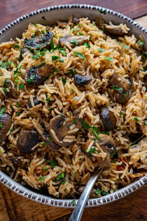 Mushroom Rice Thanksgiving Side Dishes Crockpot, Mushroom Rice Recipes, Thanksgiving Side Dishes Healthy, Rice Side Dish Recipes, Mushroom Rice, Rice Side, 2024 Recipes, Rice Side Dishes, Thanksgiving Side