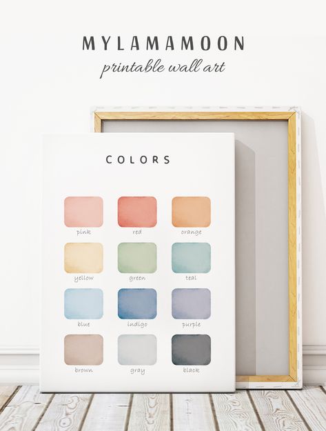 Montessori Nursery, Colors Poster, Poster Classroom, Emotion Chart, Dream Nursery, Playroom Nursery, Educational Poster, Montessori School, Minimal Color