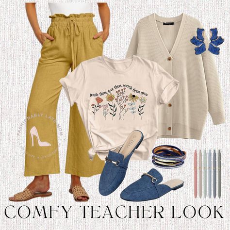 Teacher Fashion Elementary, Teacher Outfits Amazon, Outfit Ideas From Amazon, Teacher Outfit Ideas, Art Teacher Outfits, Outfits Amazon, Stretchy Dress Pants, Teacher Fashion, Comfortable Dress Shoes