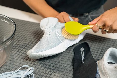 How to Clean Mesh Shoes. Nike AU How To Clean Nike Shoes, How To Clean Mesh Sneakers, Clean Tennis Shoes, How To Clean White Shoes, Flyknit Shoes, Sneaker Cleaner, How To Store Shoes, Shoe Brushes, Brooks Shoes