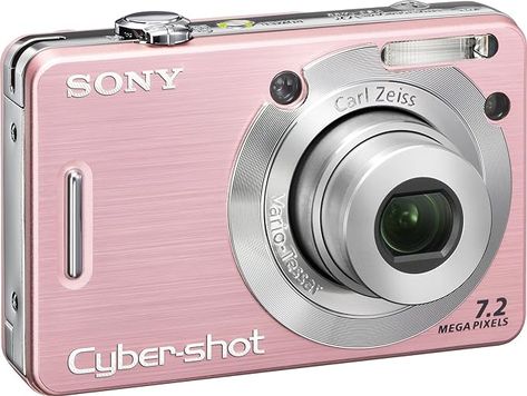 Amazon.com : Sony Cybershot DSCW55 7.2MP Digital Camera with 3x Optical Zoom (Pink) (OLD MODEL) : Point And Shoot Digital Cameras : Electronics Movie Poster Aesthetic, Pink Aesthetic Icon, Pink Digital Camera, Digital Camera Pictures, Sony Digital Camera, Sepia Color, Camera Aesthetic, Camera Photos, Sony Camera