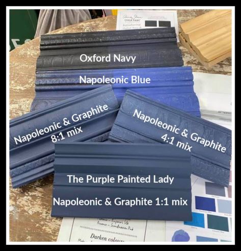 Navy Painted Furniture, Purple Painted Lady, Annie Sloan Chalk Paint Colors, Navy Furniture, Antibes Green, Napoleonic Blue, Annie Sloan Painted Furniture, Blue Painted Furniture, Blue Chalk Paint