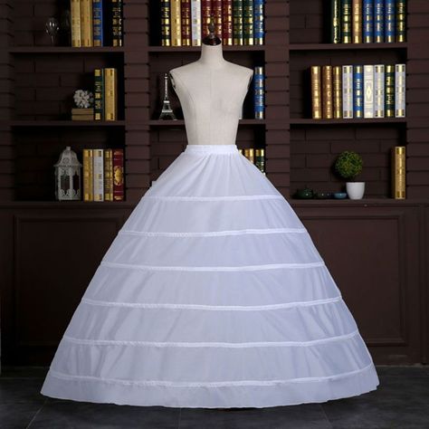 Wish - Shopping Made Fun Petticoat For Wedding Dress, Soirée Halloween, Full Gown, White Ball Gowns, Cotton Wedding, Bridal Women, Hoop Skirt, Under Skirt, Bridal Ball Gown