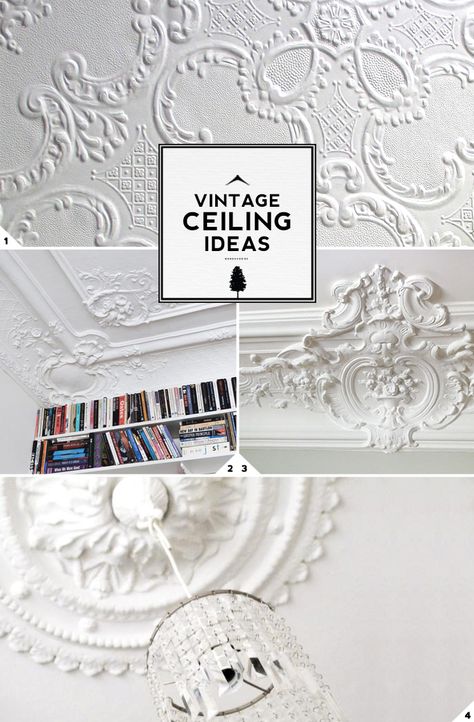 3 Unique Vintage Ceiling Decor and Design Ideas || Mood board Kitchen Ceiling Molding, Embossed Wallpaper Ceiling, Anaglypta Wallpaper Ceiling, Textured Wallpaper Ceiling, Vintage Ceiling Design, Ceiling Wallpaper Ideas Bedrooms, Wallpaper Ceiling Ideas, Unique Ceiling Ideas, Ceiling Texture Types