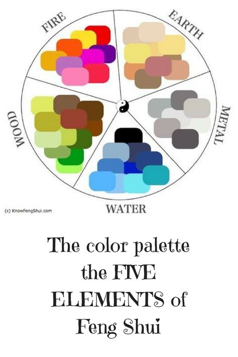 Five Elements Color Palette, Feng Shui Color Palette, 4 Elements Color Palette, Color Groups Ideas, Five Color Palette, Colors That Go Together, Compliment Colors, Good Color Combos, Color Theory Art Lessons