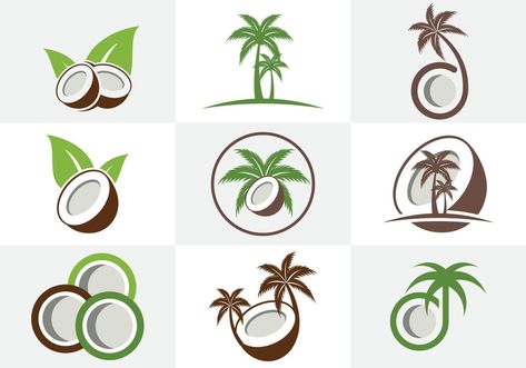 Island Logo Design, Beach Logo Design, Sign Logo Design, Palm Tree Icon, Coconut Island, Logo Design Illustration, Tree Logo Design, Island Logo, Beach Logo