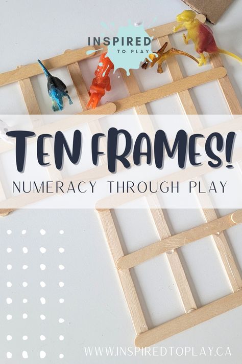 Math can be fun and hands on! Support early numeracy skills using 10 frames and loose parts!! Unplugged Coding Activities, Building Number Sense, Ten Frame Activities, Counting By 5's, Math Manipulatives, Ten Frames, Numeracy, Simple Math, Ten Frame