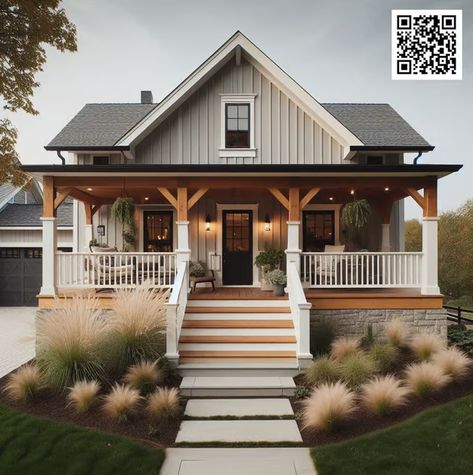 Modern Farmhouse Style: Where Rustic Charm Meets Contemporary Living | Online Exterior Designer Vertical Board And Batten Siding, Brown Farmhouse Exterior, Board And Batten Wall Exterior, Rustic Modern Farmhouse Exterior, Barndo Colors, Modern Craftsman House Exterior, Ranch Farmhouse Exterior, Landscaping Farmhouse, Farmhouse Front Door Ideas