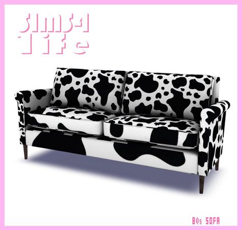 Sofa Aesthetic, Sims 4 Content, Cow House, Printed Sofa, Sims 4 Cc Folder, Sims 4 Cc Furniture, Sims Mods, May I, Sims 4 Cc