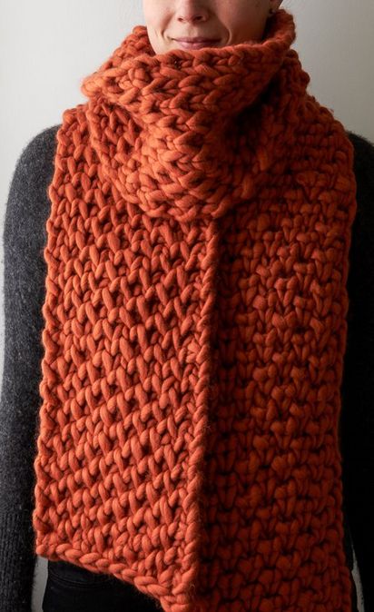 Chunky Scarf Knitting Pattern, Chunky Scarf Pattern, Brioche Scarf, Easy Scarf Knitting Patterns, Chunky Crochet Scarf, Super Scarf, Scarf Chunky, Brioche Stitch, Knitting Patterns Free Scarf