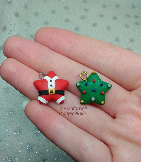 Polymer Clay Kunst, Clay Christmas Decorations, Polymer Clay Ornaments, Festive Crafts, Christmas Clay, Polymer Clay Christmas, Polymer Clay Diy, Polymer Clay Jewelry Diy, Crochet Buttons