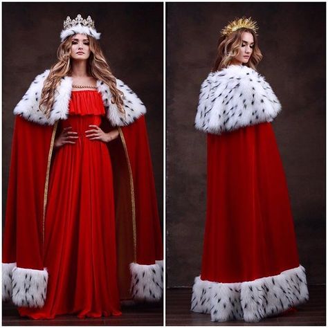 Royal Cape Queens, Royal Queen Costume, Royal Cape King, Queen Cloak, Red Cape Costume, Red Capes, King And Queen Costume, Royal Cloak, King Cape