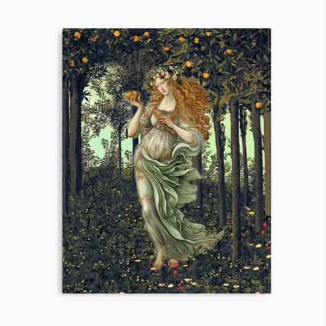 Flora, Goddess of Spring as inspired by Sandro Botticelli's Primtemps. A highly detailed AI painting. Flora Goddess Aesthetic, Goddess Of Spring Art, Flora Greek Goddess, Flora Goddess, Botticelli Primavera, Spring Goddess, Spring Poster, Goddess Of Spring, Sandro Botticelli