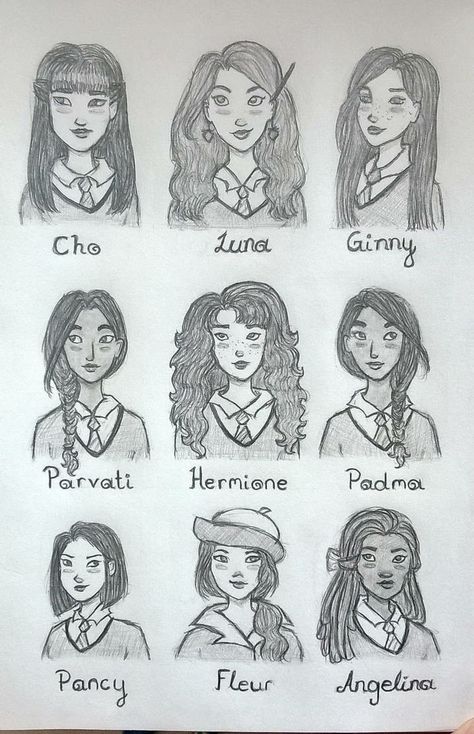 Hermione Granger Drawing Easy, Harry Potter Simple Art, Hermione Granger Fanart Drawings, Dibujo Harry Potter, Hermione Granger Drawing, Harry Potter Drawing Ideas, Harry Potter Desenho, Hogwarts Drawing, Harry Potter Drawings Easy