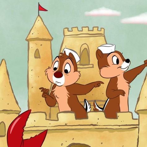 Chip Y Chop, Chip And Dale Painting, Disney Chip And Dale Christmas Svg, Chip And Dale Shirts, Castle Cartoon, Chip And Dale Mug, Chip And Dale Disneyland, Beach Sandcastle, Rescue Rangers