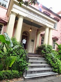 Scrumpdillyicious: The Olde Pink House: Southern Lowcountry Cuisine Sauteed Collard Greens, Country Fried Chicken, Grit Cakes, She Crab Soup, Best Fish Recipes, Seafood Dish Recipes, Southern Architecture, Country Ham, Country Fried