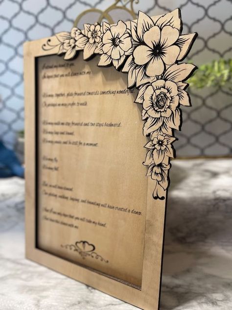 Laser Cutting Laser Photo Frame, Glowforge Picture Frame, Laser Cut Picture Frame, Corner Flower Design, Digital Picture Frame, Laser Cut Wood Crafts, Laser Engraved Ideas, Laser Art, Cut Photo