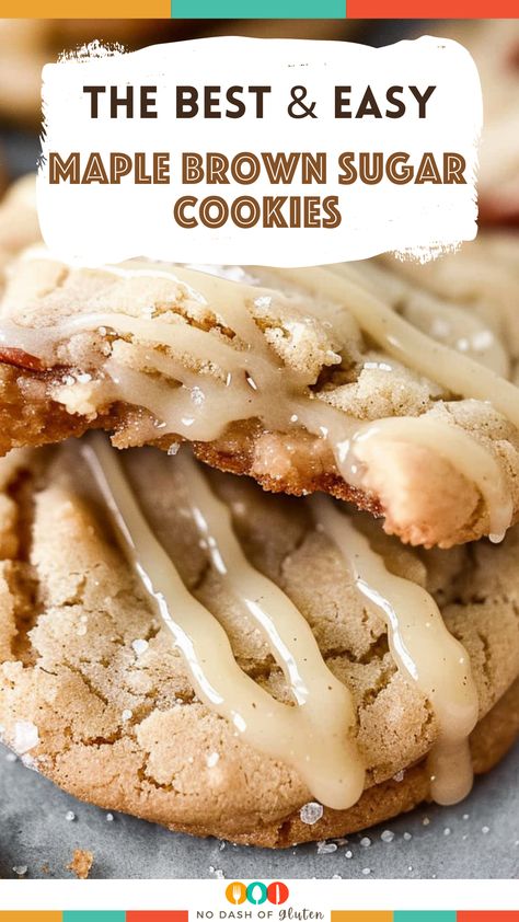 Maple Brown Sugar Cookies, Brown Sugar Cookies Recipe, Maple Syrup Cookies, Maple Desserts, Brown Sugar Cookie Recipe, Gluten Free Holiday Recipes, Maple Cookies, Butterscotch Cookies, Brown Sugar Recipes