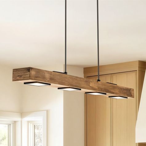 Lighting Above Dining Table Modern Wood, Light Above Dining Table, Kitchen Island Modern, Oil Rubbed Bronze Kitchen, Rubbed Bronze Kitchen, Kitchen Table Lighting, Diy Luminaire, Matte Black Kitchen, Black Kitchen Island