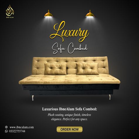 Let IbneAlam's Premium Sofa Combed be the centerpiece of your living space – a perfect blend of luxury, comfort, and style. #IbneAlam #sofa #sofacombed #TimelessDesign #IbneAlam Sofa Combed, Premium Sofa, Luxury Sofa, Timeless Design, Timeless Elegance, Living Spaces, Sofa, Bed, Quick Saves