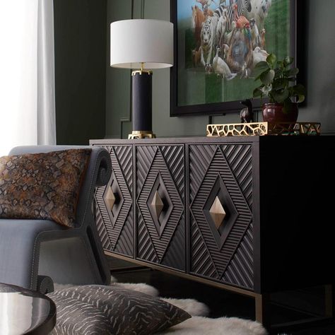 Accent cabinet decor