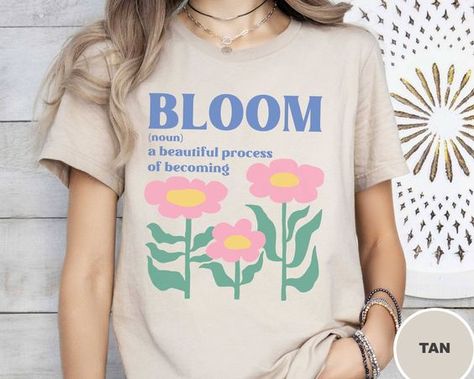 #FarmAnimalTees #ChickenLoversGift #FunnyChickenShirt #BlockPrintedShirt #FloralTShirt #VintageBotanical #CelestialTee #HumorousTees #GraphicTees #NatureInspiredFashion #AnimalLoversApparel #WhimsicalTees #BotanicalFashion #UniqueGraphicShirts #CasualChicTees Daisy Tee Shirt, Bloom Word, Simple Floral Design, Botanical Fashion, Nature Inspired Fashion, Happy Shirt, Chicken Shirts, Shirt Design Inspiration, Inspirational Tees