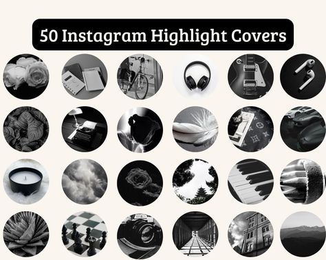 Black And White Instagram Highlights, White Instagram Theme, Photography Instagram Story, Instagram Highlight Covers Black, Aesthetic Highlight Covers, Pastel Highlights, Stickers Instagram, Icon Covers, Instagram Story Highlight Covers