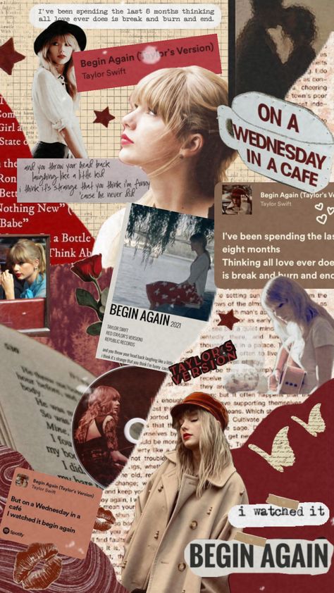 on a Wednesday in a cafe I watched it begin again❤️☕️🧣#red #redalbum #taylorswift #taylorallisonswift #erastour #beginagain #alltoowell #taylorswiftaesthetic #music #vibes #collage Music Vibes, Begin Again, All Is Well, Love Is All, Things To Think About, Taylor Swift, Swift, Cafe