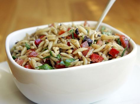 Mediterranean Orzo Salad | Tasty Kitchen: A Happy Recipe Community! Mediterranean Orzo Pasta Salad, Orzo Salat, Mediterranean Orzo Salad, Mediterranean Orzo, Vegan Recepies, Resep Pasta, Orzo Pasta Salad, Chicken And Cabbage, Resep Salad