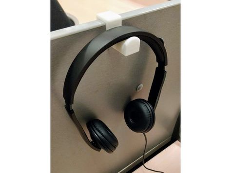 This is my minimalist version of a Desk Headphone Holder. It allows you yo hang your computer headphone to your desk divider. Suitable for 16mm thick desk dividers. 3d Printed Headphone Holder, Desk Divider, Desk Dividers, Headphone Holder, Computer Headphones, A Desk, Over Ear Headphones, Programming, 3d Printing