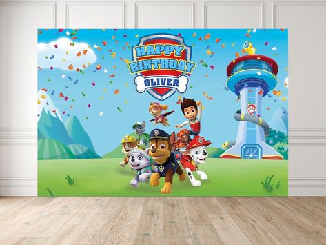 Paw Patrol Birthday Backdrop, Paw Patrol Backdrop, Paw Patrol Birthday Banner, Paw Patrol Banner, Paw Patrol Centerpiece, Paw Patrol Birthday Decorations, Paw Birthday, Paw Patrol Birthday Party, Peppa Pig Birthday