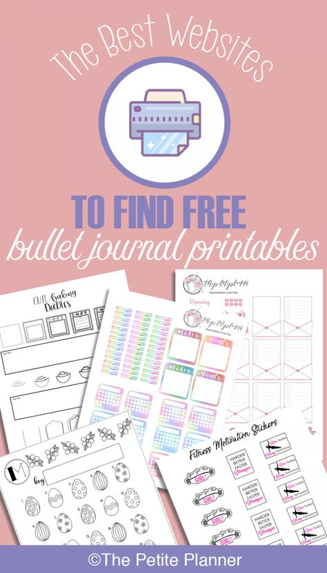 Online Bullet Journal, Free Bullet Journal Printables, To Do Planner, Bullet Journal Hacks, Bullet Journal Printables, Best Websites, Planner Printables Free, Free Planner, Bullet Journal Stickers