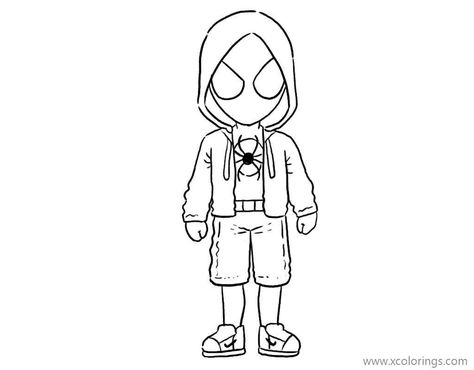 Chibi Miles Morales Coloring Pages. Miles Morales Coloring Pages, Miles Morales Ps5, Chibi Coloring, Easy Pictures To Draw, Round Artwork, Spider Coloring Page, Avengers Coloring Pages, Chibi Coloring Pages, Lego Coloring Pages