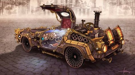 What Is Steampunk, Steampunk Illustration, Steampunk Vehicle, Steampunk City, Steampunk Artwork, Steampunk Airship, Steampunk Tendencies, Futuristic Cars Design, Concept Car Design