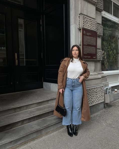 autumn attire ⁣ ~⁣ coat & top: @hm⁣ jeans: @targetstyle⁣ boots & bag: @callitspring⁣ ⁣ ⁣ ⁣ ⁣ ⁣ [ #fallstyleinspo #fallfashion #suedecoat #browncoat #autumnaesthetic #autumnattire #easyoutfitinspo #easyoutfitideas #eastcoastfashion #midsizestyle #outfitdujour #outfitdiaries fall style inspiration, fall trends, faux brown suede coat, easy outfit ideas, pinterest girl vibes, midsize fashion inspo ] Fall Style Inspiration, Hm Jeans, East Coast Fashion, Easy Outfit Ideas, Midsize Fashion, Midsize Style, Easy Outfit, Suede Coat, Style Inspiration Fall