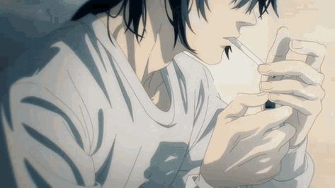 Icon Gif, L Lawliet, Banner Gif, Man Icon, 5 Anime, Chainsaw Man, An Anime, Down Hairstyles, Chainsaw