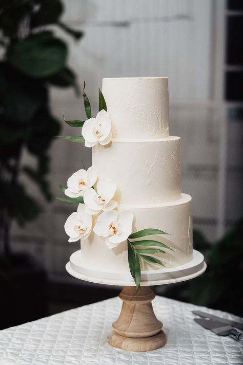 Tongan Wedding, Salt Lake City Temple Wedding, Orchid Wedding Cake, Tropical Wedding Cake, Bride Cake, Salt Lake City Temple, Summer Wedding Cakes, Brewery Wedding, Salt Lake Temple