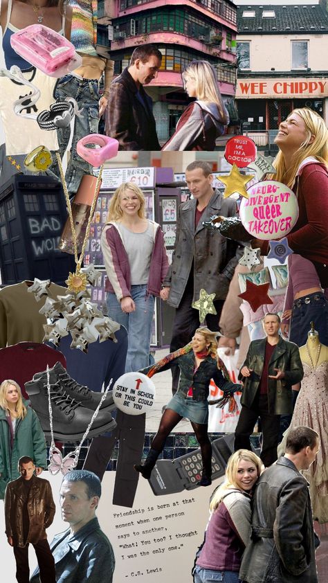 ninerose y2k 💗 #ninerose #doctorwho Rose Tyler Outfit Aesthetic, Doctor Who Aesthetic Wallpaper, Aesthetic Doctor Who Wallpaper, Rose Tyler Outfit, Doctor Who Rose Tyler Wallpaper, 10 And Rose Doctor Who, Doctor Who Rose Tyler, Matt Smith Doctor Who, Rose And The Doctor