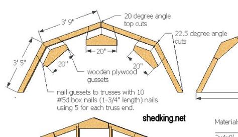 enter image description here Gambrel Roof Trusses, Plan Garage, Speed Square, Wood Storage Sheds, Gambrel Roof, Build A Shed, Shed Building Plans, Diy Shed Plans, Shed Kits