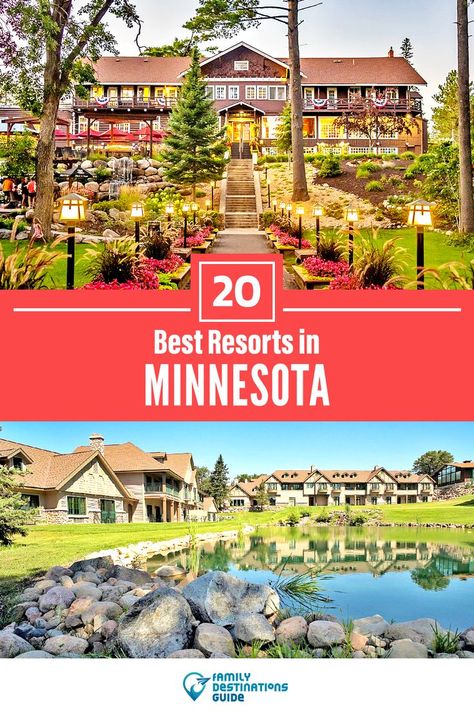 20 Best Resorts in Minnesota Minnesota Vacation Ideas, Top All Inclusive Resorts, Minnesota Lake, Best Places To Vacation, Best All Inclusive Resorts, Minnesota Travel, Best Vacation Spots, Lake Vacation, Lake Resort